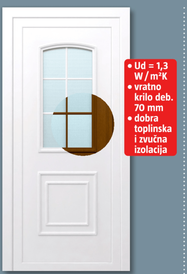 PVC ulazna vrata 'Pariz KT02' - Akcija u trgovini Bauhaus