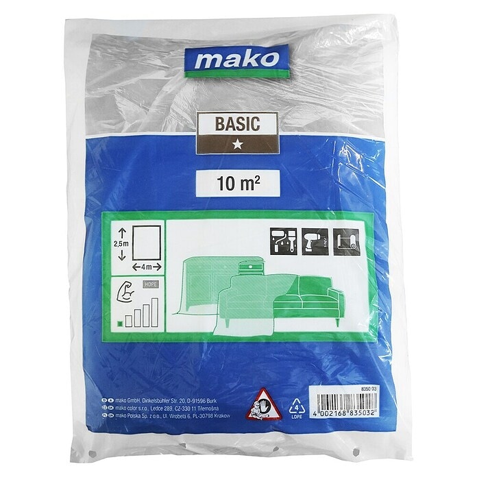 Pokrivna folija š 4 x d 2,5 m - Akcija u trgovini Bauhaus