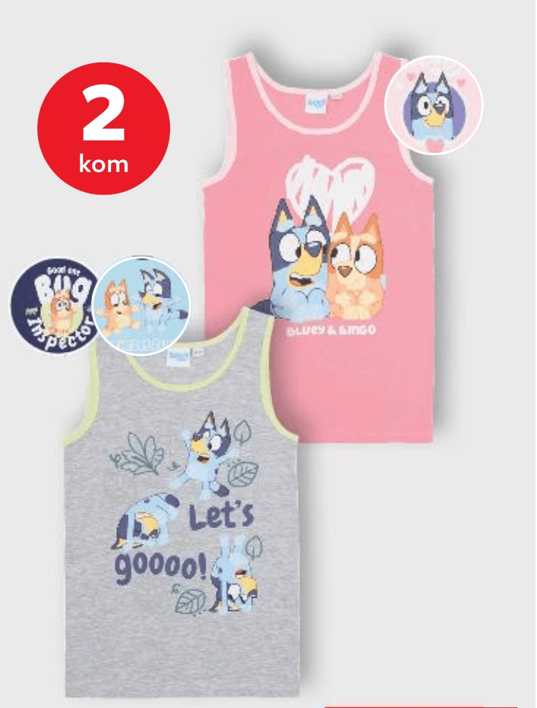 Dječja potkošulja Bluey 2 kom - Akcija u trgovini Kaufland