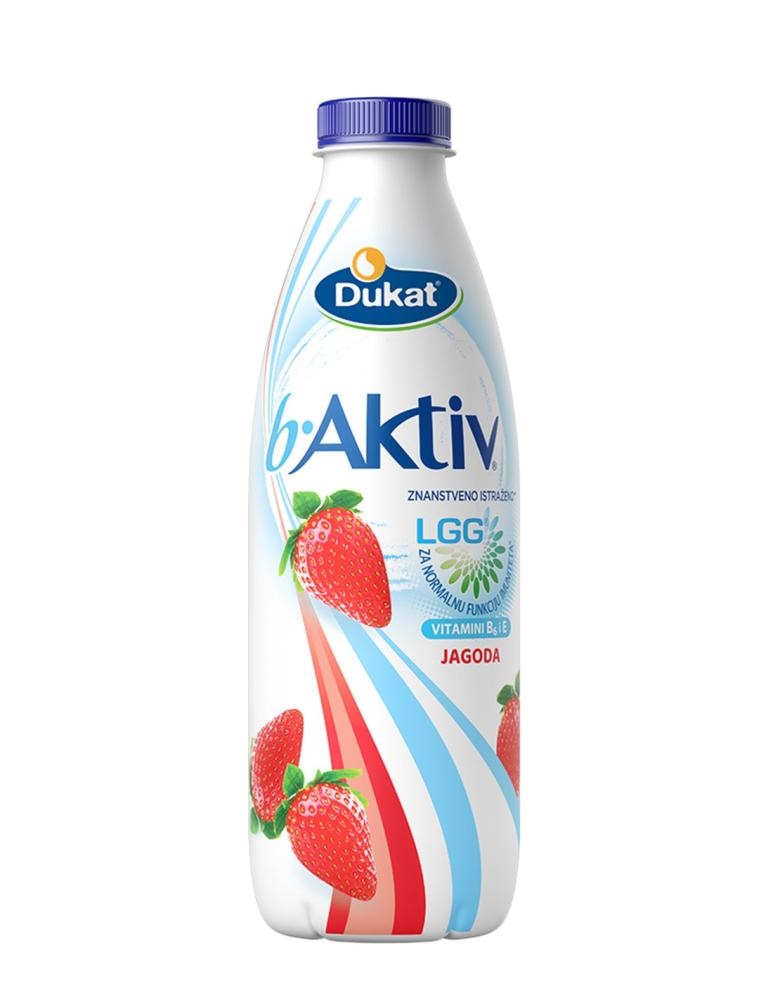Jogurt b.Aktiv jagoda 330 g Dukat - Akcija u trgovini Bakmaz
