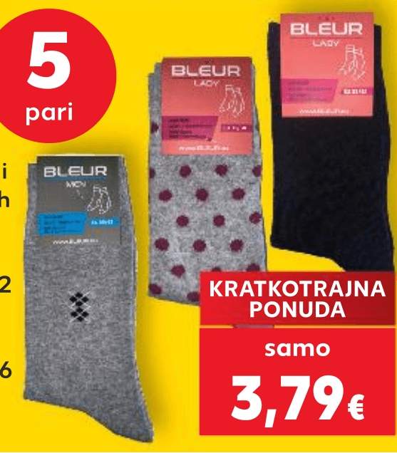 Bleur čarape 5 pari Akcija u trgovini Kaufland
