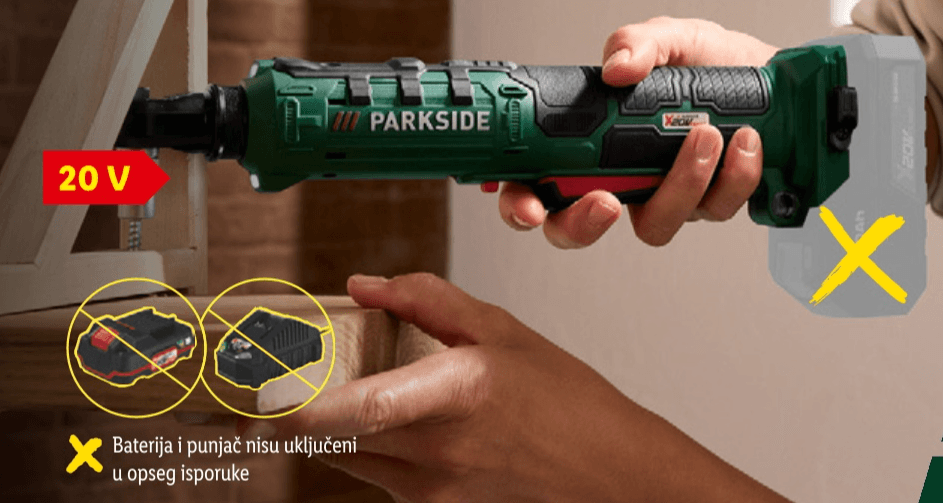Parkside aku čegrtaljka Akcija u trgovini Lidl