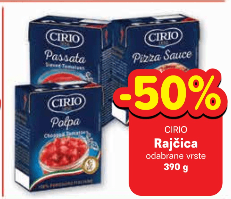 Cirio Rajčica 390 g - Akcija u trgovini Plodine