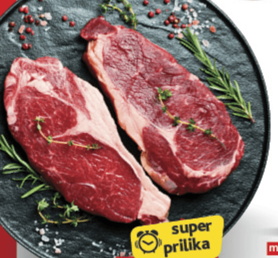 Goveđi biftek 1kg - Akcija u trgovini Konzum
