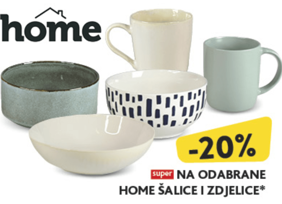 Home šalice i zdjelice - Akcija u trgovini Konzum