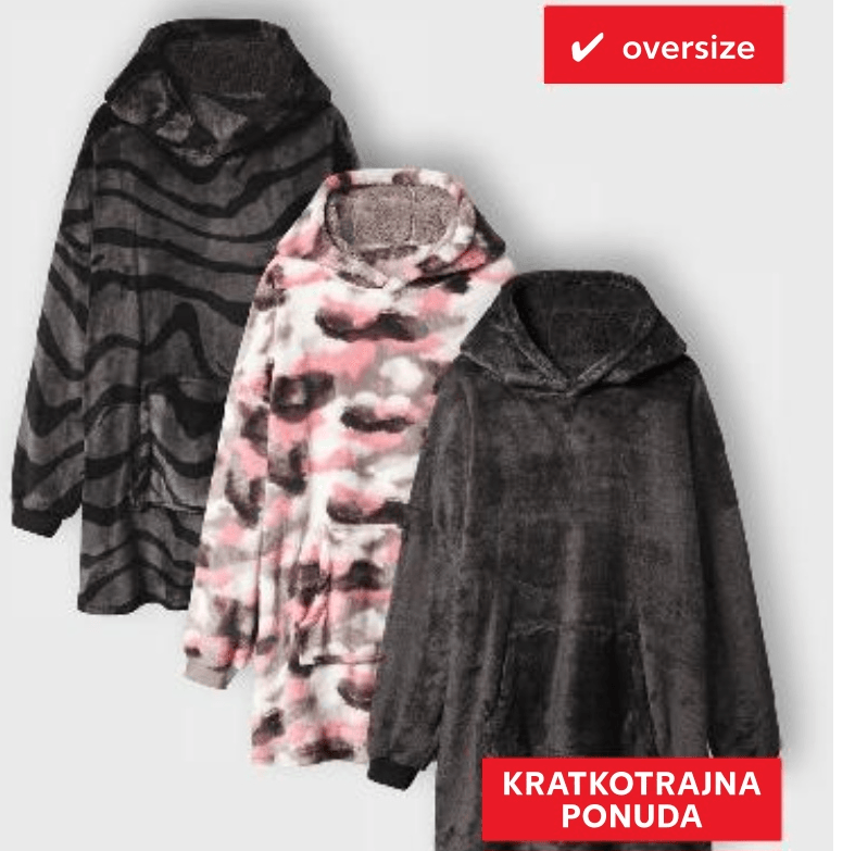 Ženski plišani pulover s kapuljačom NATULON - Akcija u trgovini Kaufland