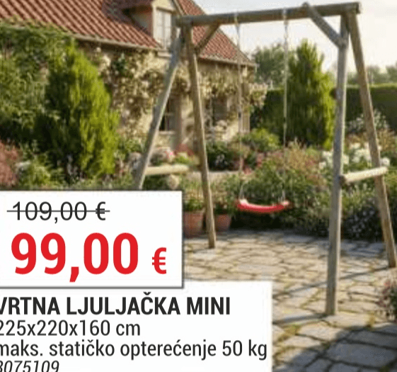 Vrtna ljuljačka Mini - Akcija u trgovini Merkury