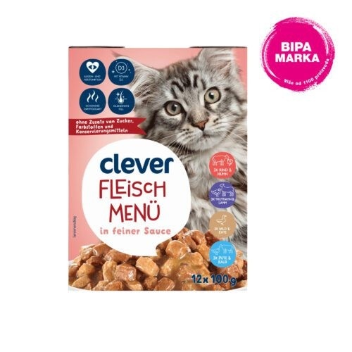 Clever hrana za mačke 12x100 g Akcija u trgovini Bipa