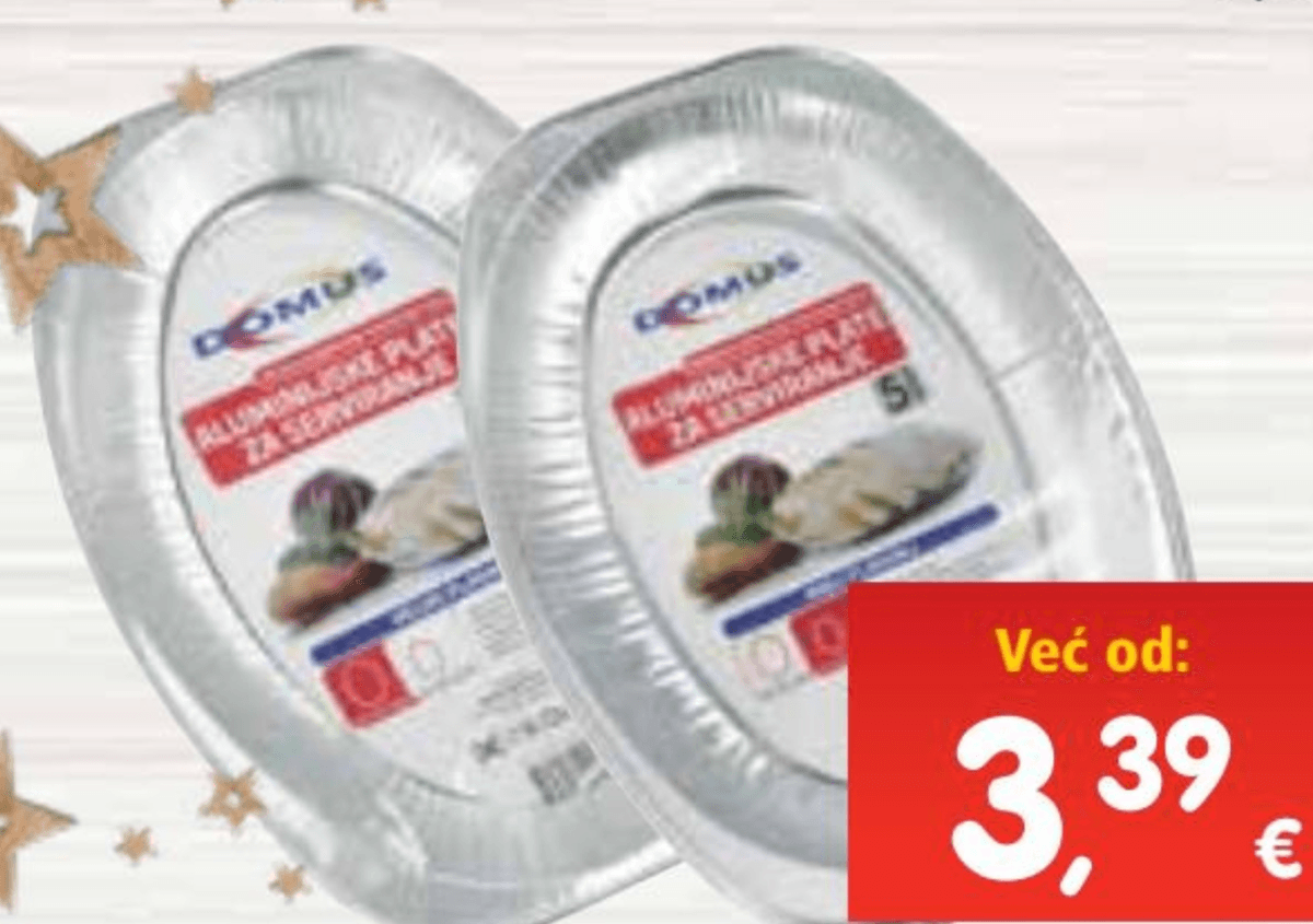 Set aluminijskih pladnjeva 2 kom DOMUS - Akcija u trgovini Interspar