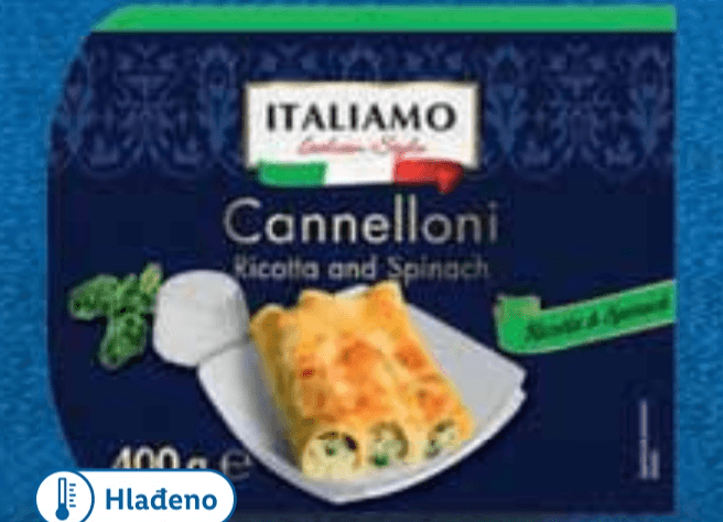 Cannelloni s ricottom i špinatom 400 g Italiamo - Akcija u trgovini Lidl
