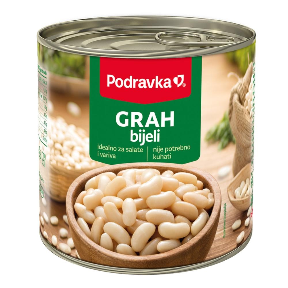Podravka Bijeli grah 460 g (ocijeđene mase) - Akcija u trgovini Lidl