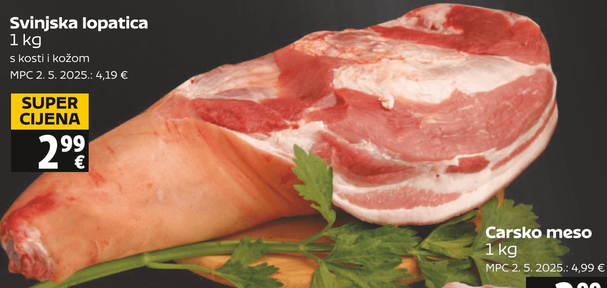 Svinjska lopatica 1 kg - Akcija u trgovini Tommy