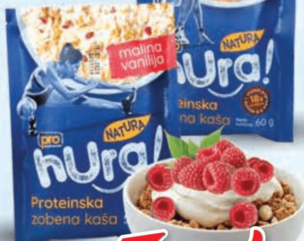 Kaša proteinska zobena 60 g Hura pro natura - Akcija u trgovini NTL