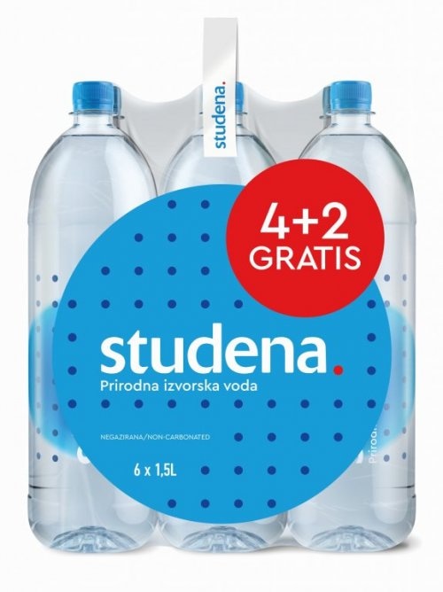 Prirodna izvorska voda Studena 4x1,5l - Akcija u trgovini KTC