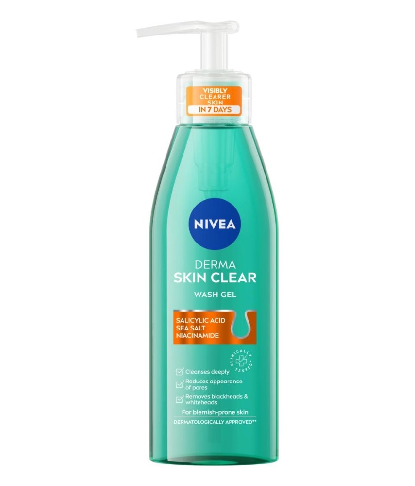 Nivea Derma Skin Clear Gel za čišćenje lica 150 ml - Akcija u trgovini Bipa