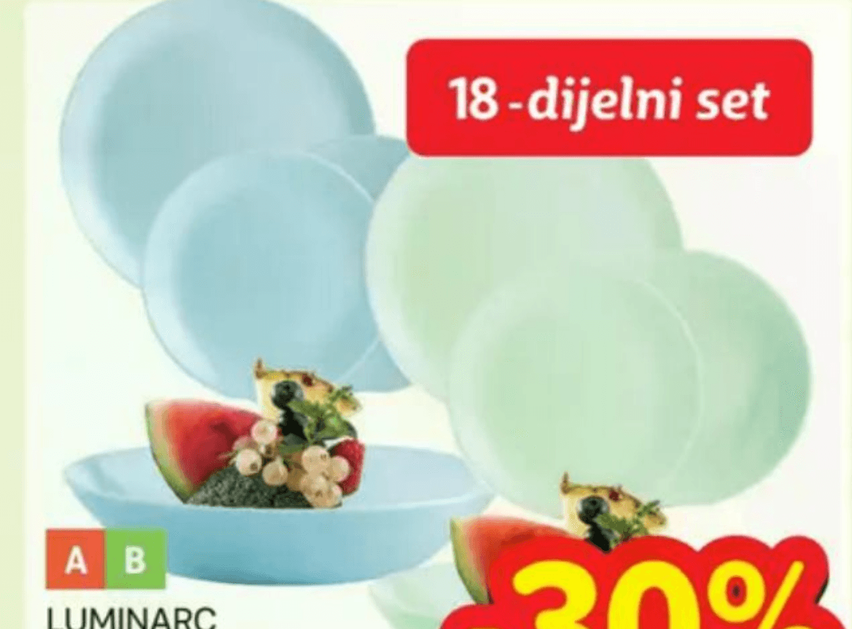 Luminarc Set tanjura 18-djelni set - Akcija u trgovini Plodine