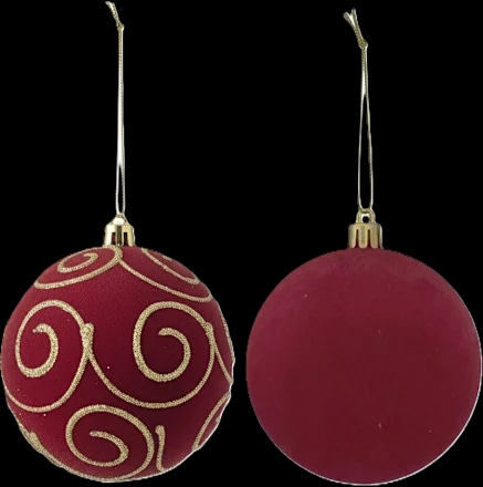 Božićna dekoracija Plišane kuglice 2 kom. - Akcija u trgovini Dm