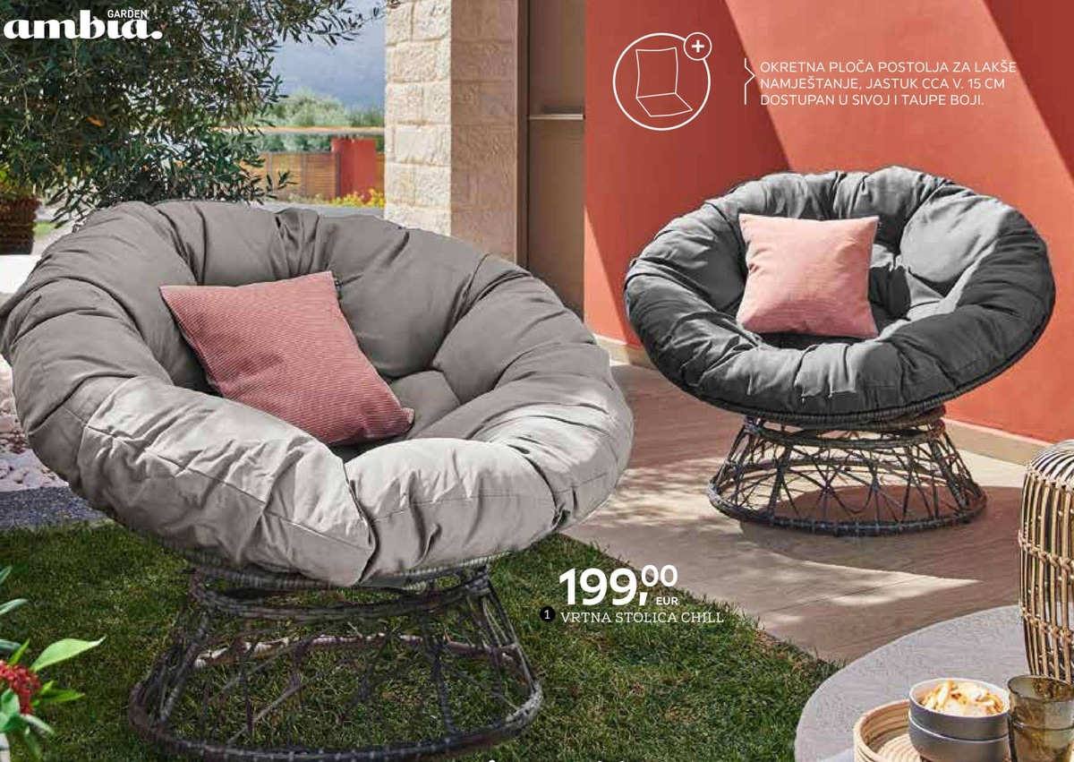 Vrtna stolica Chill - Akcija u trgovini Lesnina