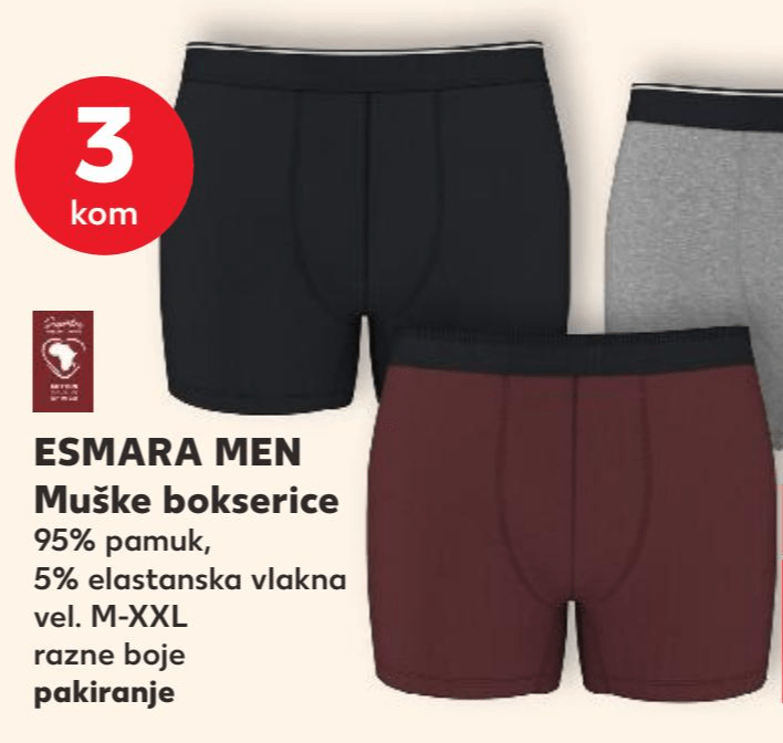 Esmara Men muške bokserice 3 kom Akcija u trgovini Kaufland