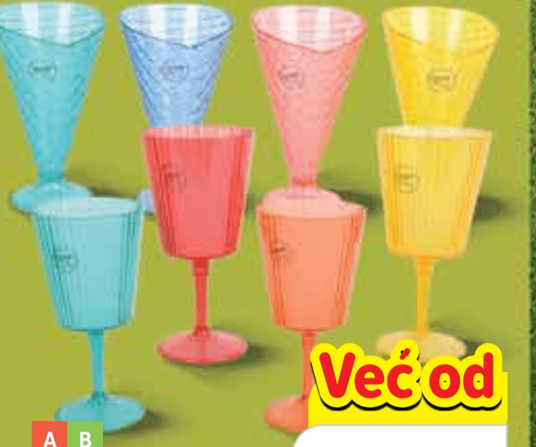 Čaše na stalku - Akcija u trgovini Plodine