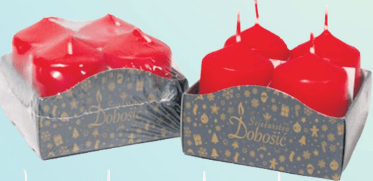 Svijeća top vel. 4x5 cm, 4 kom/pak Dobošić - Akcija u trgovini KTC