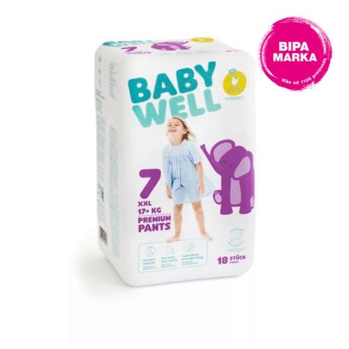 BABYWELL Premium pelene gaćice 22, 20 ili 18 kom - Akcija u trgovini Bipa
