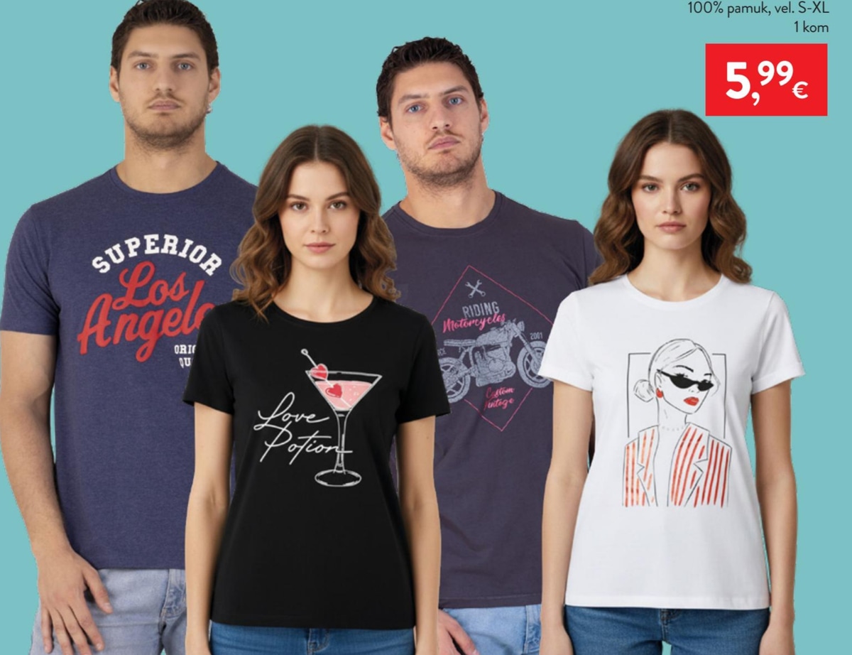 Majica za odrasle 1 kom - Akcija u trgovini Spar