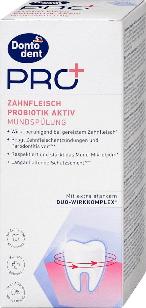 Dontodent PRO+ vodica za ispiranje usta Probiotik Aktiv 400 ml - Akcija u trgovini Dm