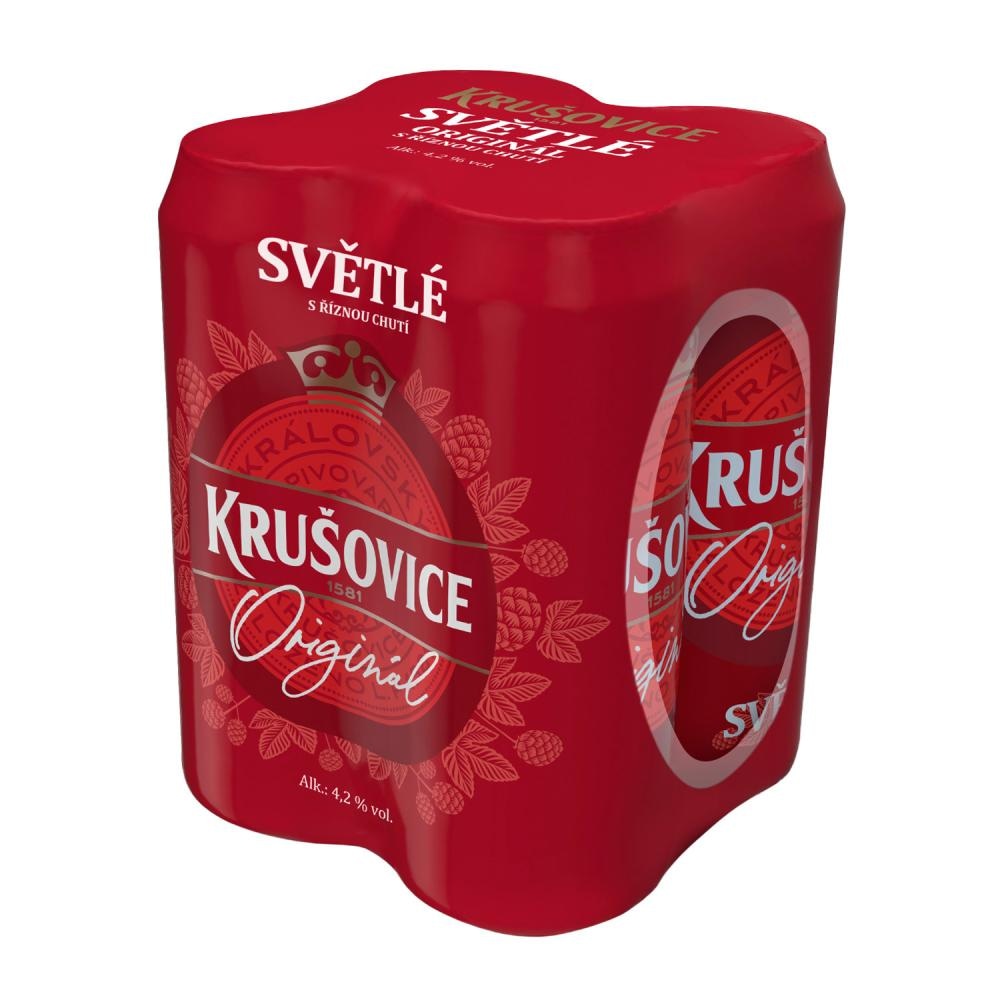 Pivo Krušovice 4 x 0,5 L - Akcija u trgovini Spar