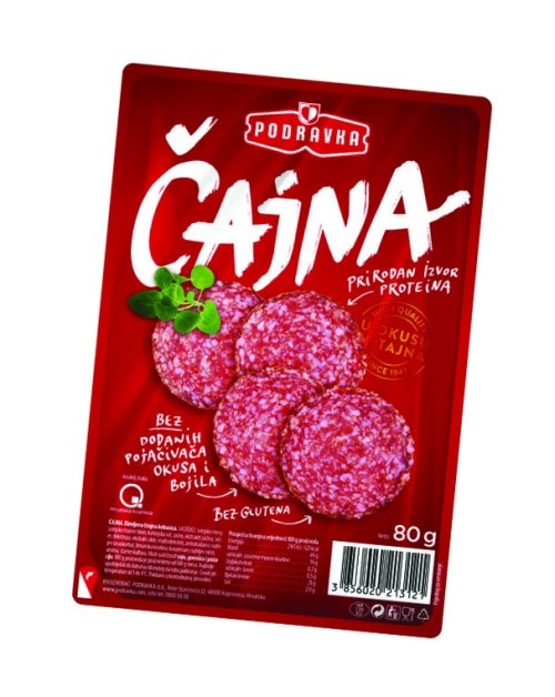 Podravka Čajna salama, Kulen narezak, 80 g. - Akcija u trgovini Studenac