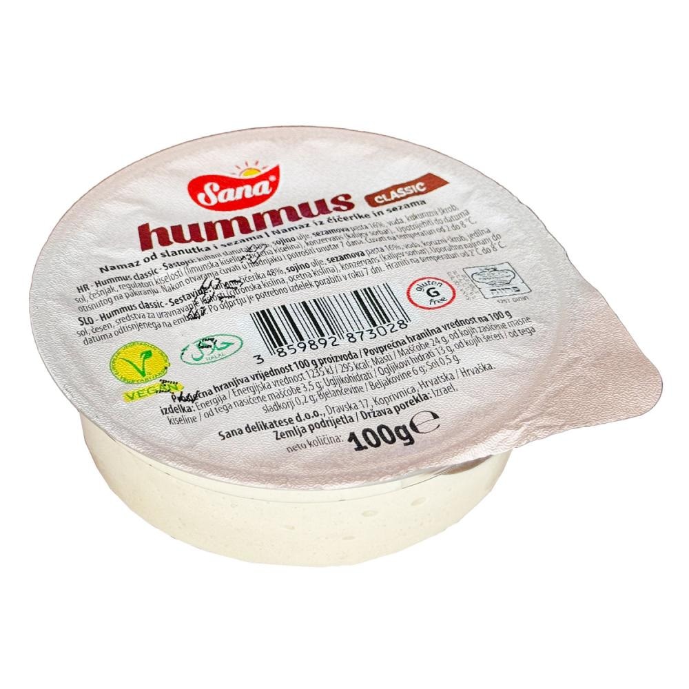 Namaz od slanutka klasik Hummus 100 g Sana - Akcija u trgovini KTC