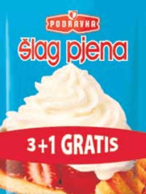 Šlag pjena s mlijekom Dolcela 36 g - Akcija u trgovini KTC