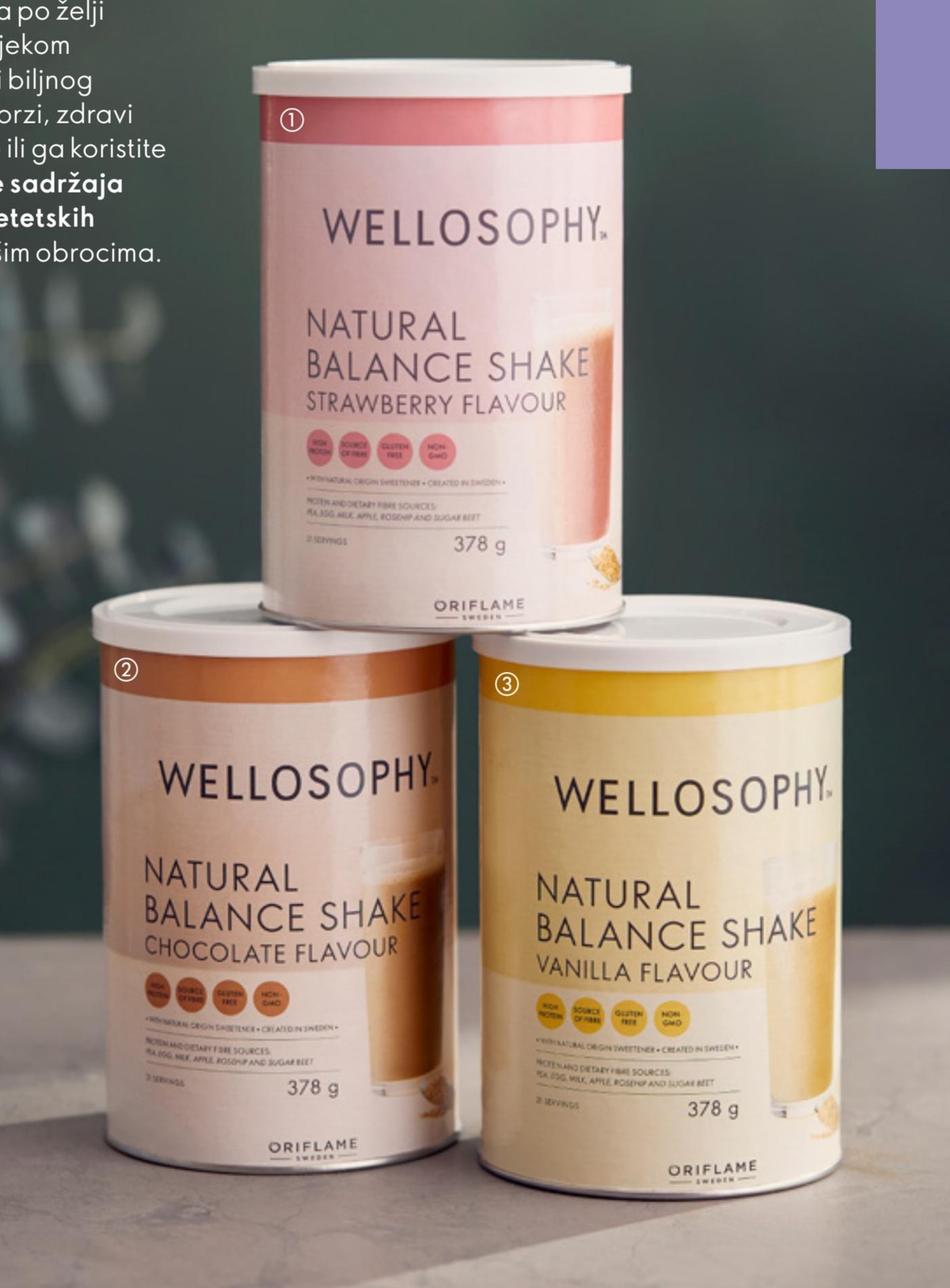 Wellosophy Natural Balance shake s okusom jagode 21 porcija x 18 g. 378 g. - Akcija u trgovini Oriflame