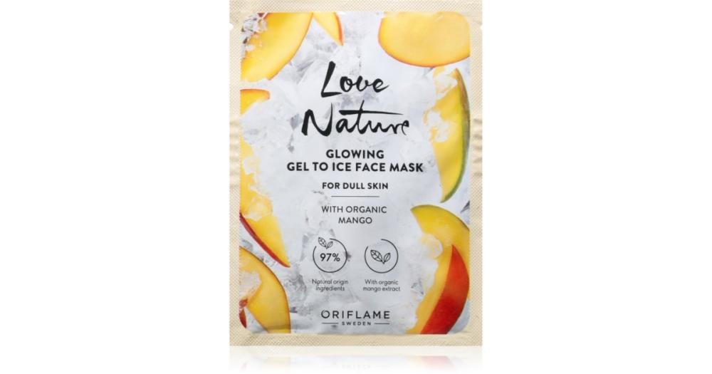 Love Nature Glowing Gel to Ice Face maska za lice s organskim mangom 10 ml ORIFLAME - Akcija u trgovini Oriflame