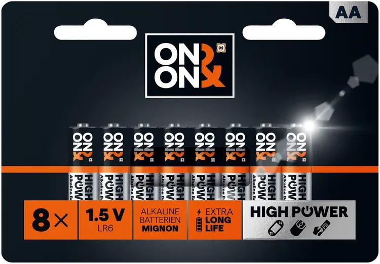 ON! alkalne baterije 8 kom - Akcija u trgovini Mueller