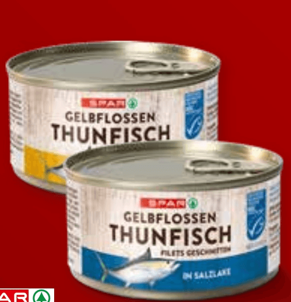 Tuna 195 g, ocijeđena masa 140 g ili 150 g Spar - Akcija u trgovini Spar