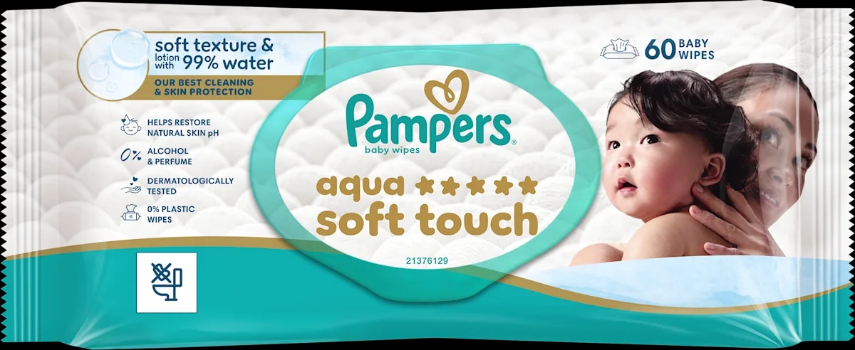 Dječje vlažne maramice Pampers 4x60 kom/pak - Akcija u trgovini KTC
