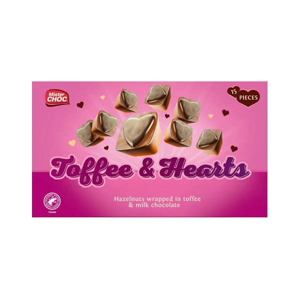 Mister Choc Toffee & Hearts 125 g - Akcija u trgovini Lidl
