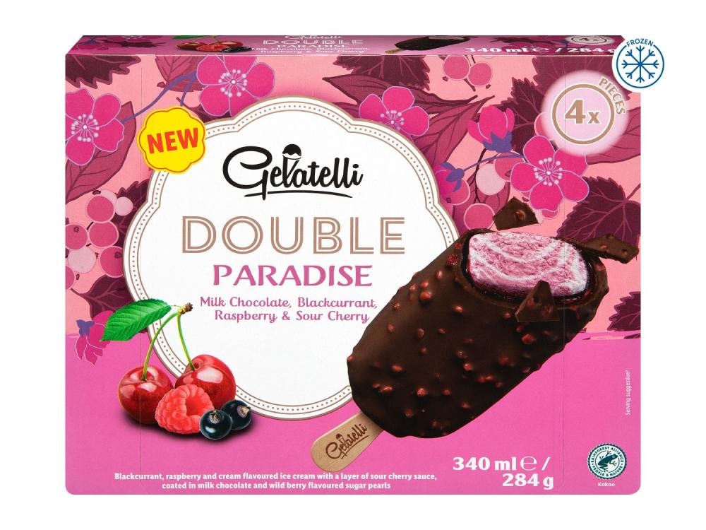 Gelatelli Double paradise sladoled 4 x 85 ml - Akcija u trgovini Lidl