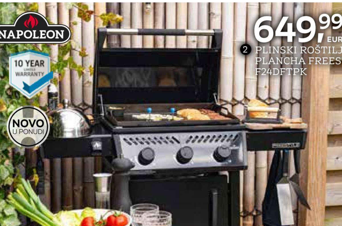 Napoleon Plinski roštilj Plancha Freestyle F24DFTPK - Akcija u trgovini Lesnina