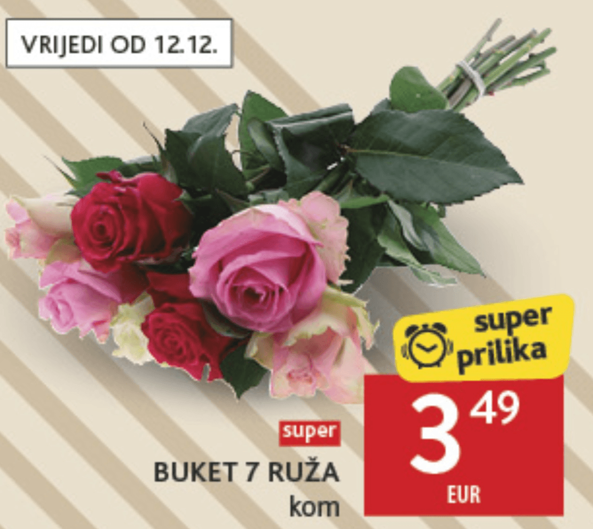 Buket 7 Ruža - Akcija u trgovini Konzum