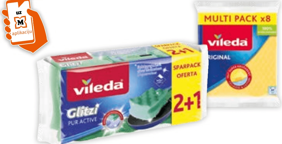 Vileda spužve i spužvaste krpe - Akcija u trgovini Mueller