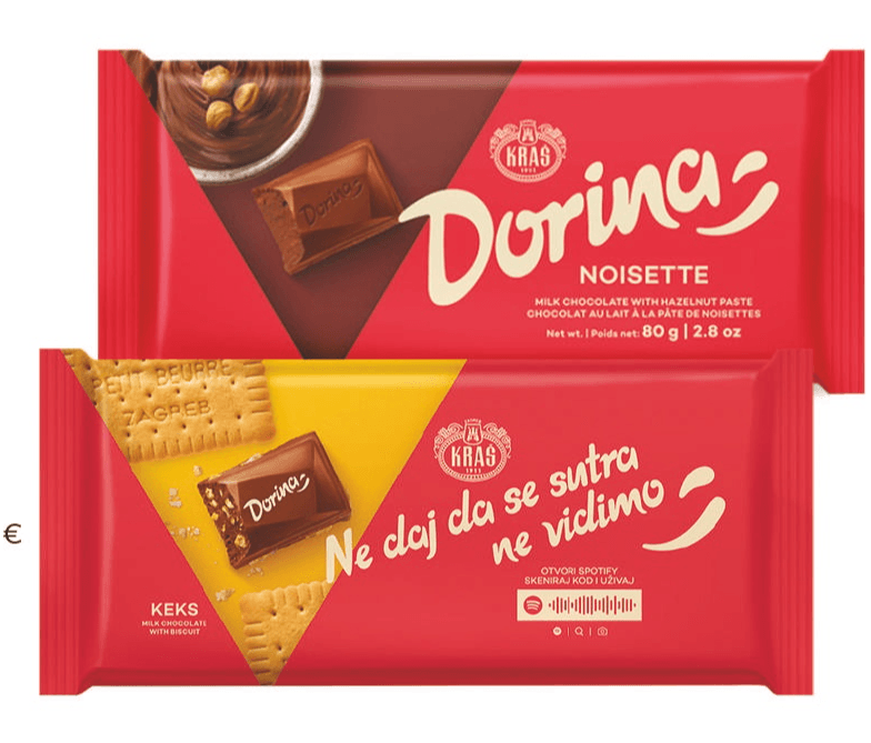 Dorina Kraš Čokolada 80 g - Akcija u trgovini Tommy