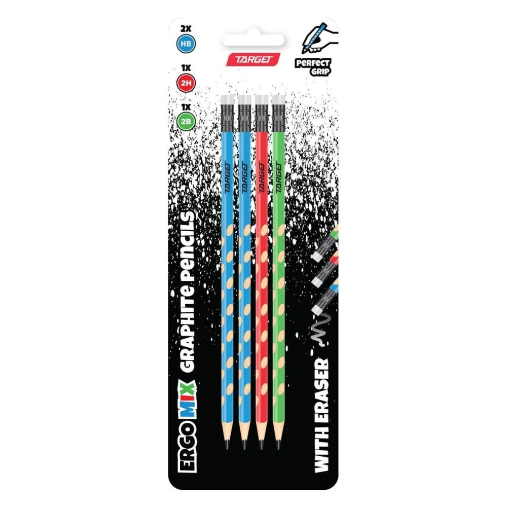 Grafitna olovka s gumicom 4/1 pak Akcija u trgovini Konzum