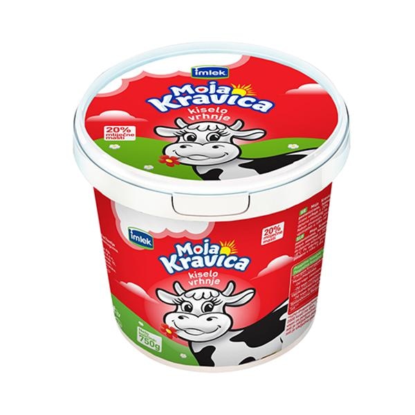Moja Kravica Kiselo vrhnje 750 g Imlek - Akcija u trgovini Stanić Diskont