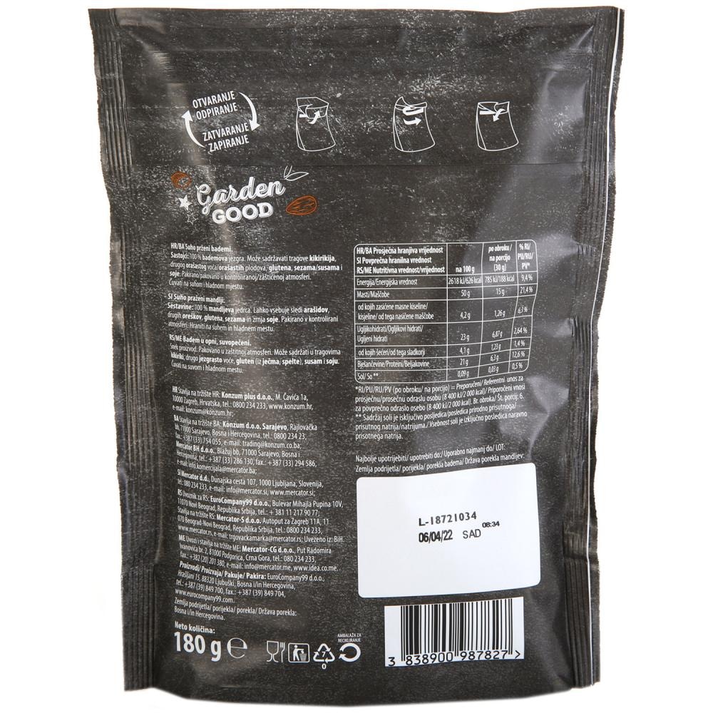Garden Good Badem jezgra 180g - Akcija u trgovini Konzum