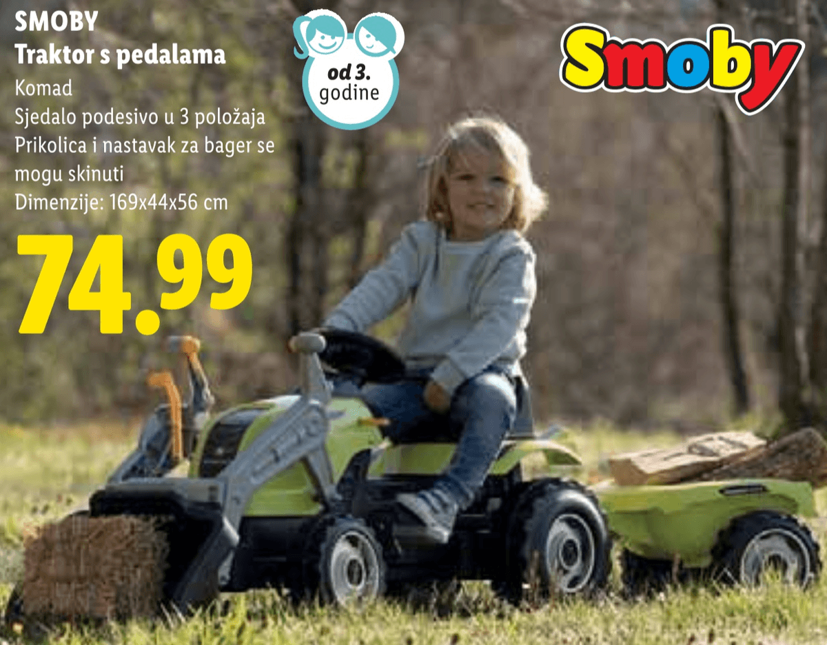 Smoby Traktor s pedalama Komad - Akcija u trgovini Lidl