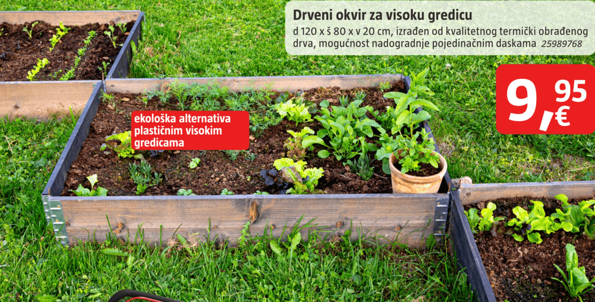 Drveni okvir za visoku gredicu - Akcija u trgovini Bauhaus