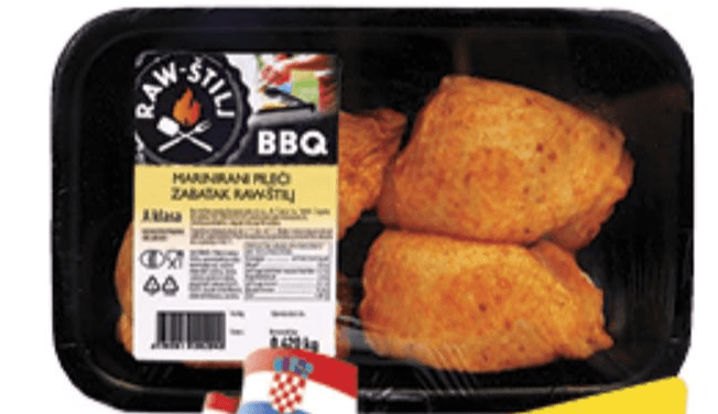 RAW-ŠTILJ Marinirani pileći zabatak 1kg - Akcija u trgovini Konzum