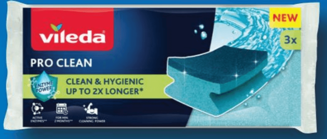 Vileda Set abrazivnih spužvica Pro Clean 3 komada u pakiranju - Akcija u trgovini Interspar